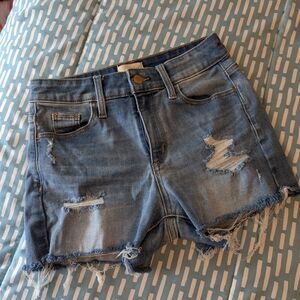 Universal Thread Blue Jean Shorts Distressed Frayed Hem
